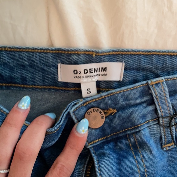 Lulus Pop & Lock It Denim Skirt Medium Wash Small - Picture 4 of 5